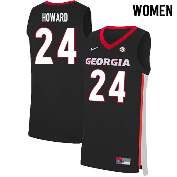 2020 Women #24 Rodney Howard Georgia Bulldogs College Basketball Jerseys Sale-Black - Click Image to Close